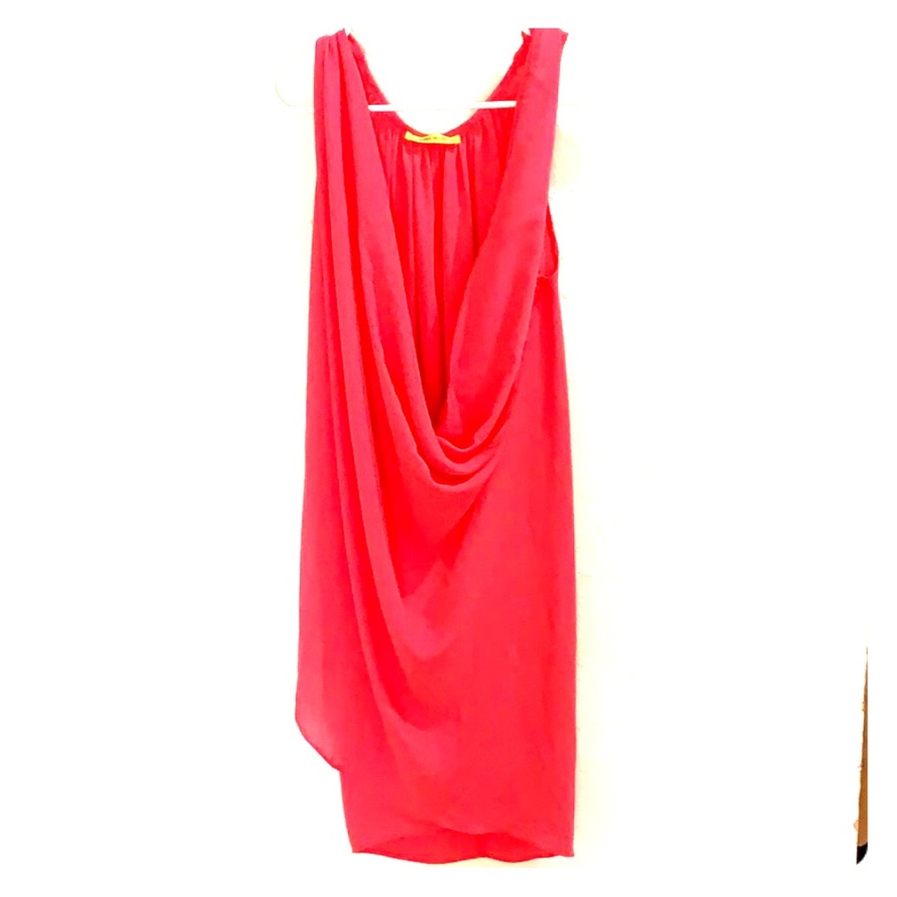 Hot pink drape dress